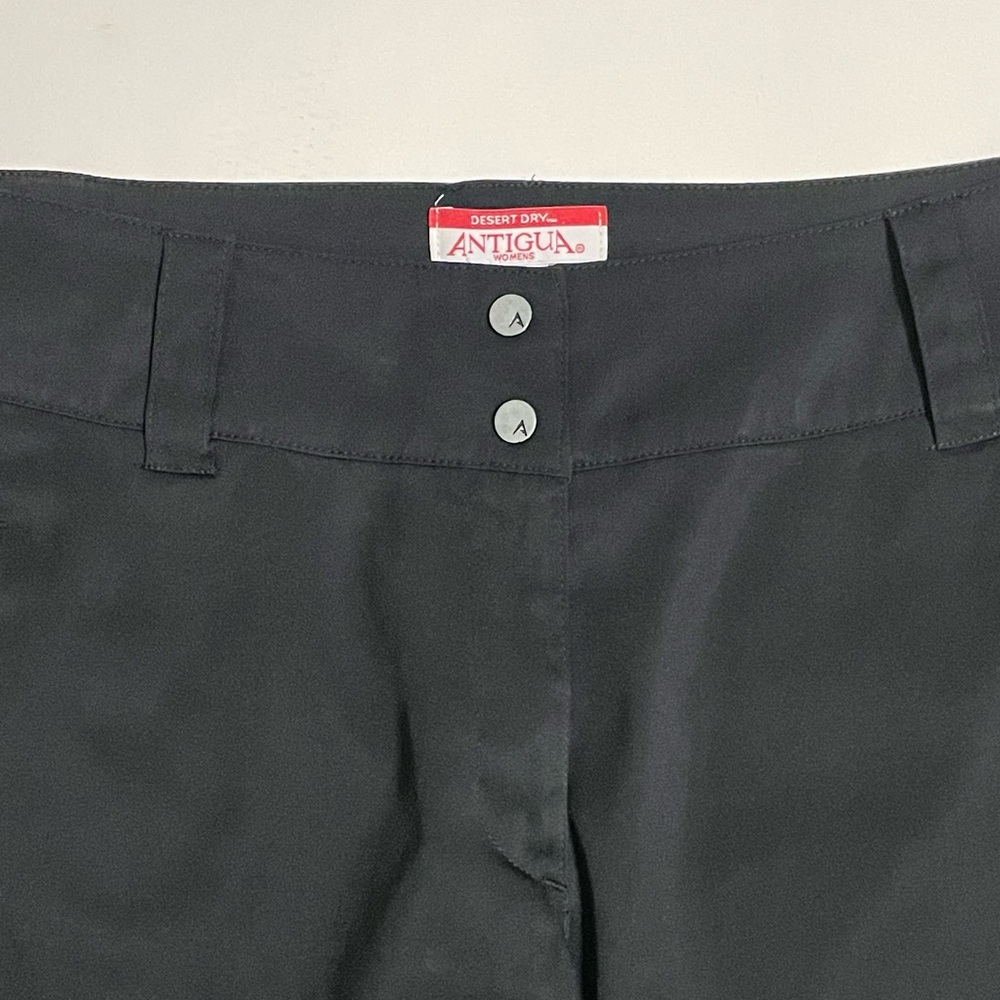 ANTIGUA Desert Dry Womens Black Sun/Outdoors Bermuda Shorts Size 8 - Picture 3 of 12